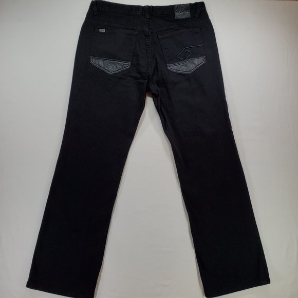 Enyce Jeans Mens 36x33 Black Denim Baggy Straight Leg Hip Hop Vintage Streetwear - Picture 6 of 15